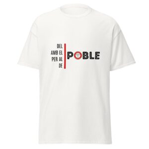 Camiseta curta "poble" blanca