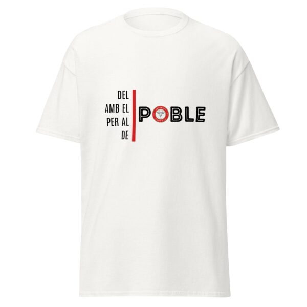Camiseta curta "poble" blanca